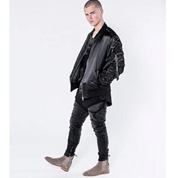 KOLLAR CLOTHING BLIGO Bomber Jacket Black Men’s Size Extra Large Like New - Picture 2 of 16